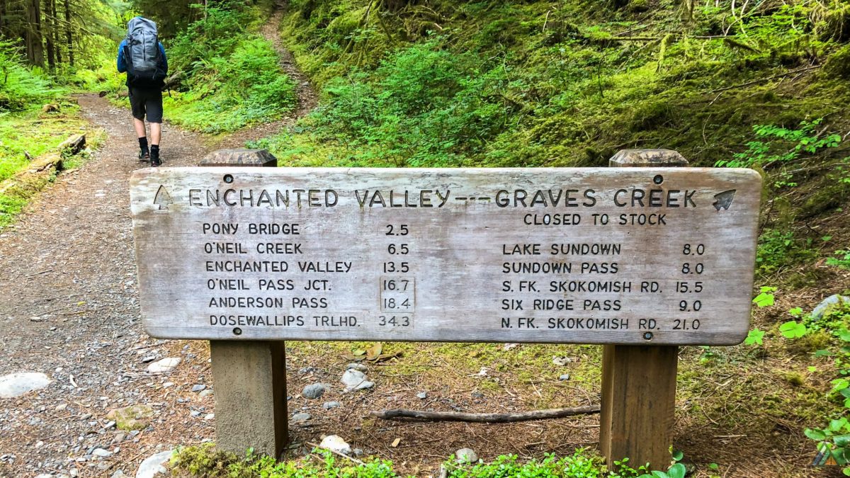 East Fork Quinault Mileage Sign