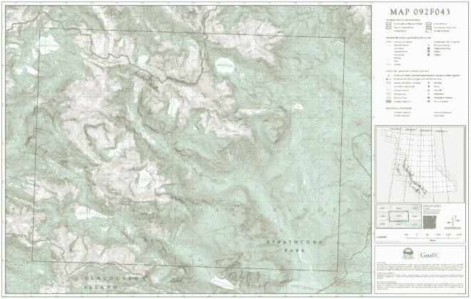 Della Falls Trail Map 092F043