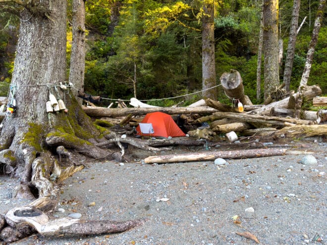West Coast Trail Camper Bay Campsite
